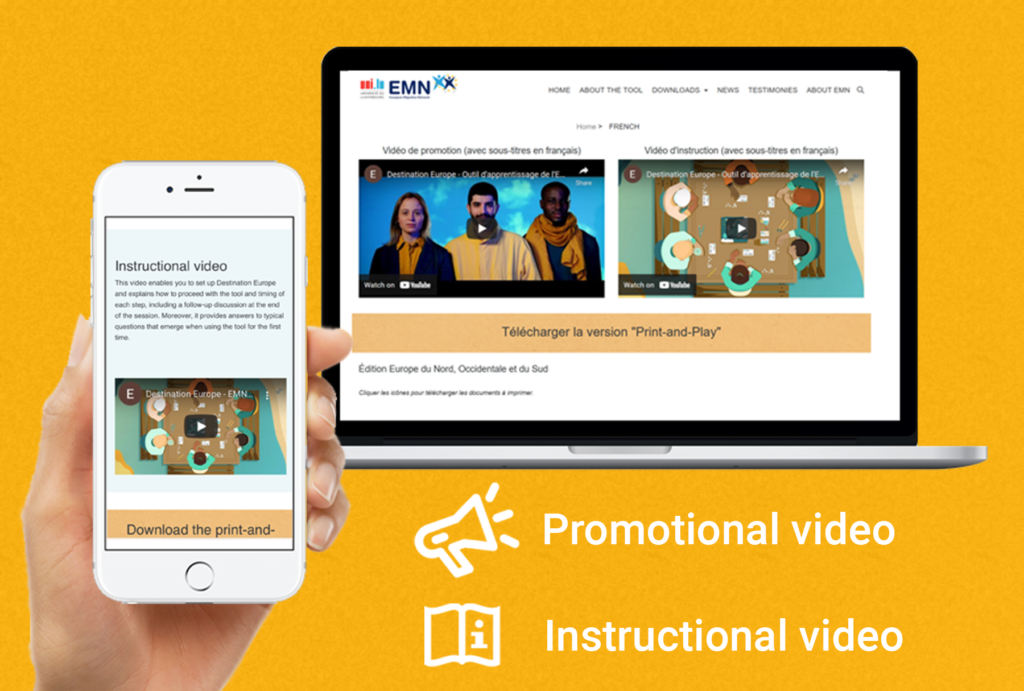 Promotional and instructional videos online and available in several language versions